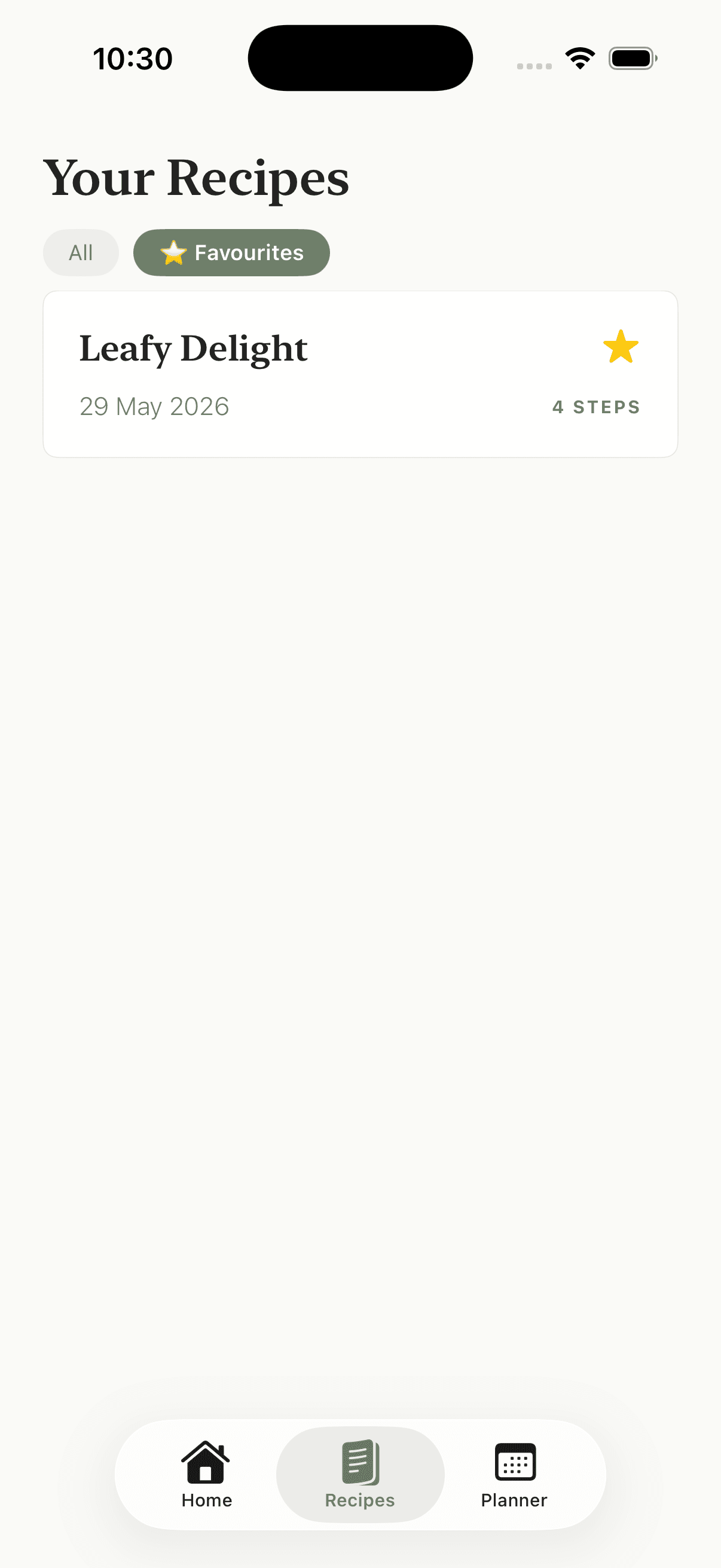 SmartChef — favourites