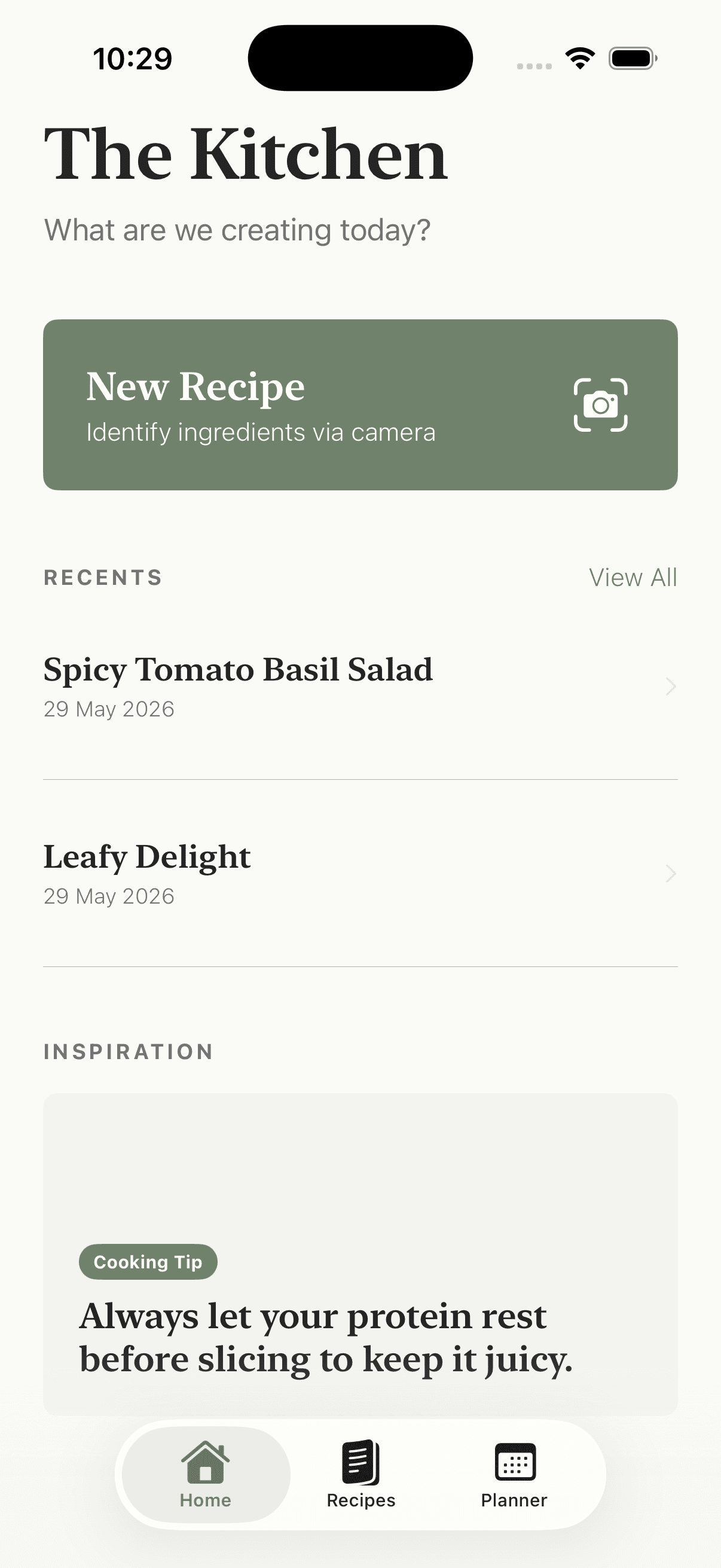 SmartChef — The Kitchen home screen