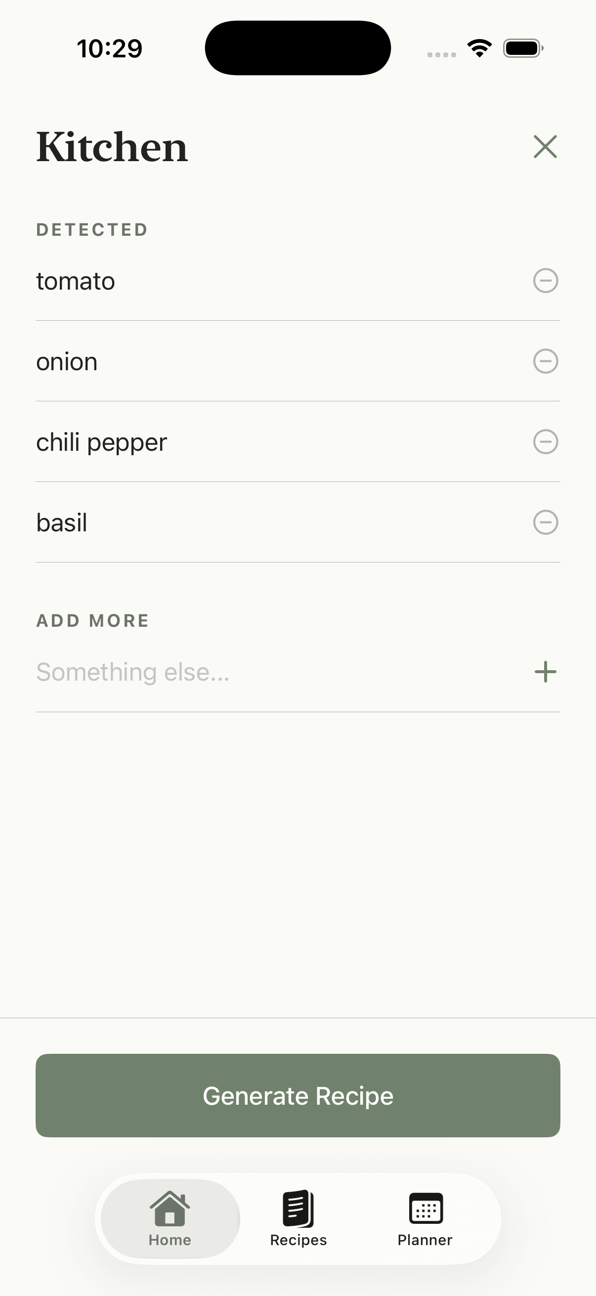 SmartChef — ingredient detection