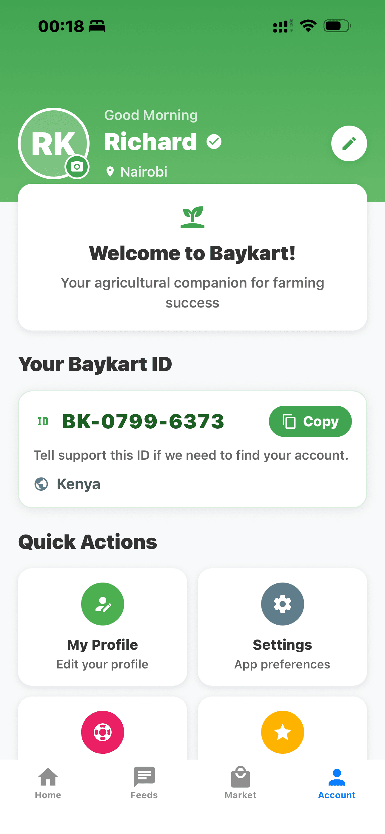 BayKart account — Richard Karanu profile